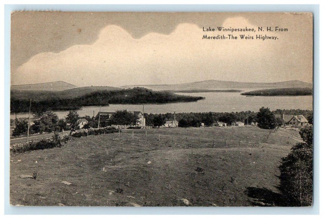 1947 View of Lake Winnipesaukee New Hampshire N.H Antique Posted Postcard