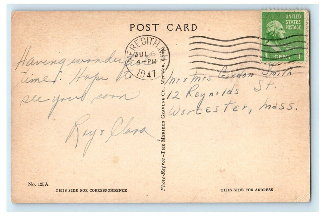 1947 View of Lake Winnipesaukee New Hampshire N.H Antique Posted Postcard