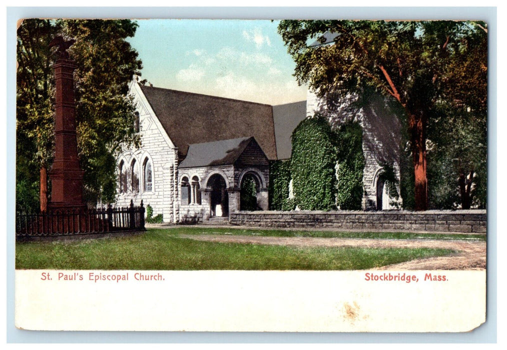 c1910 St. Paul's Episcopal Church, Stockbridge Massachusetts MA Posted Postcard