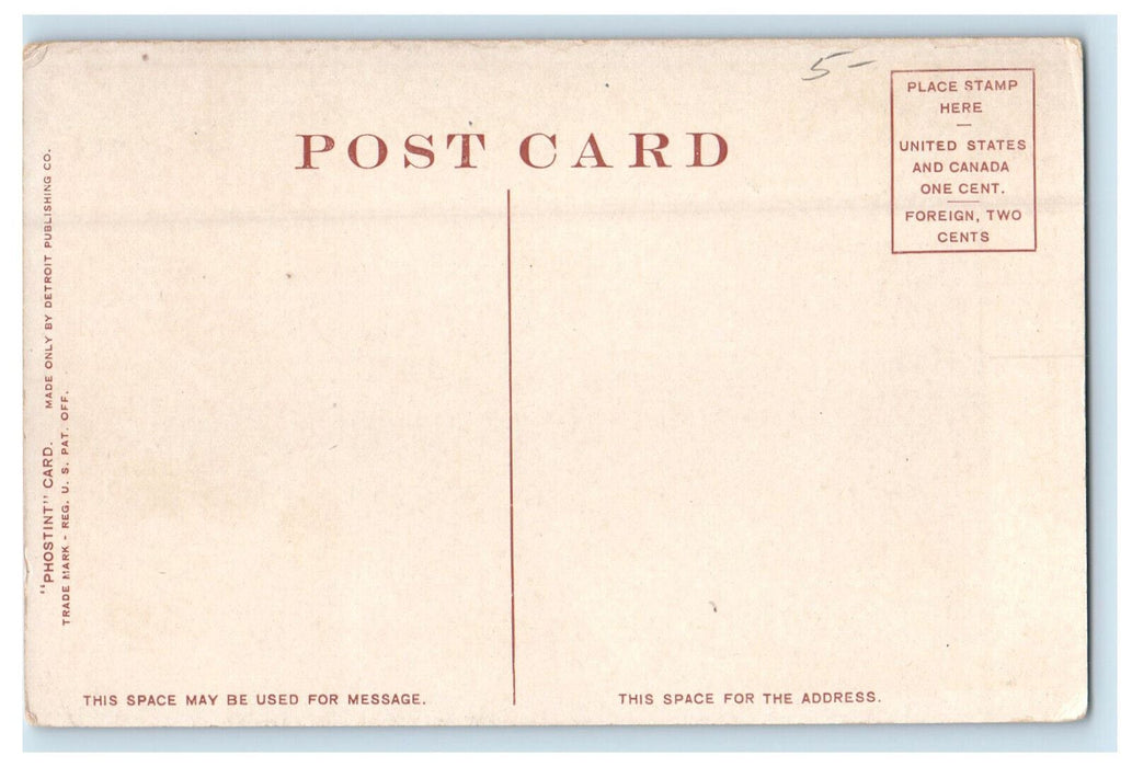 c1910 Main Street Elms Stockbridge Massachusetts MA Phostint Postcard