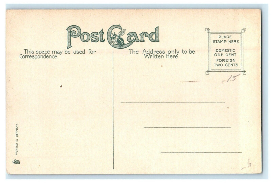 1913 First M.E. Church in Everett, Massachusetts MA Antique Postcard