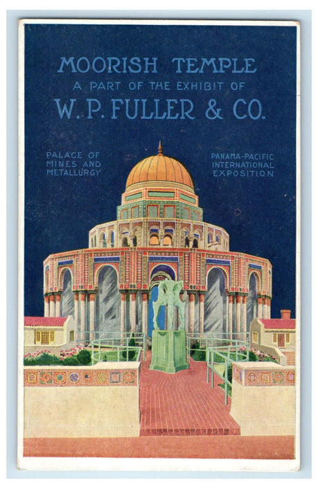 c1905 Moorish Temple WP Fuller & Co. Panama Pacific International Expo Postcard
