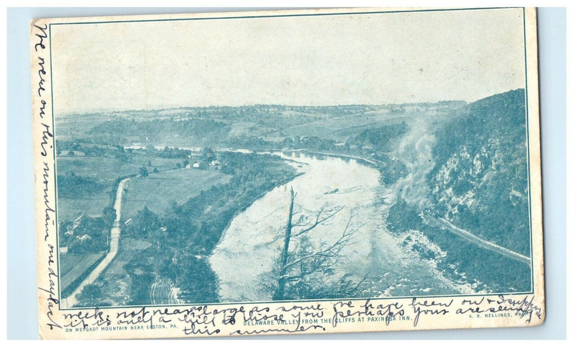 1907 Delaware Valley from the Cliffs, Easton Pennsylvania PA Postcard