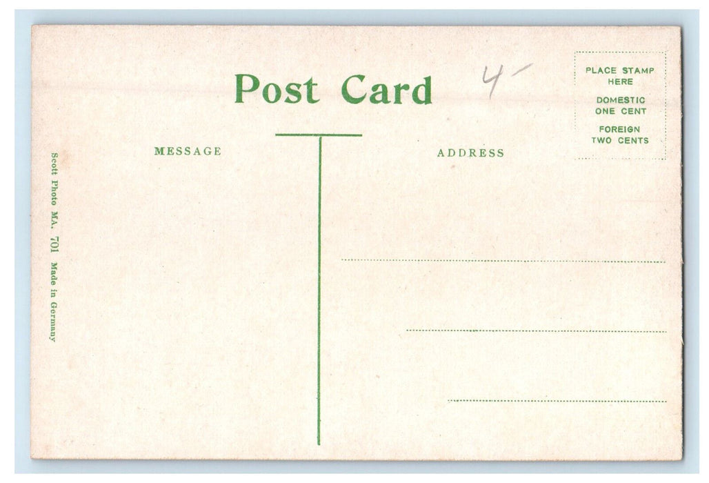 c1910 Library Sunderland Massachusetts MA Antique Unposted Postcard