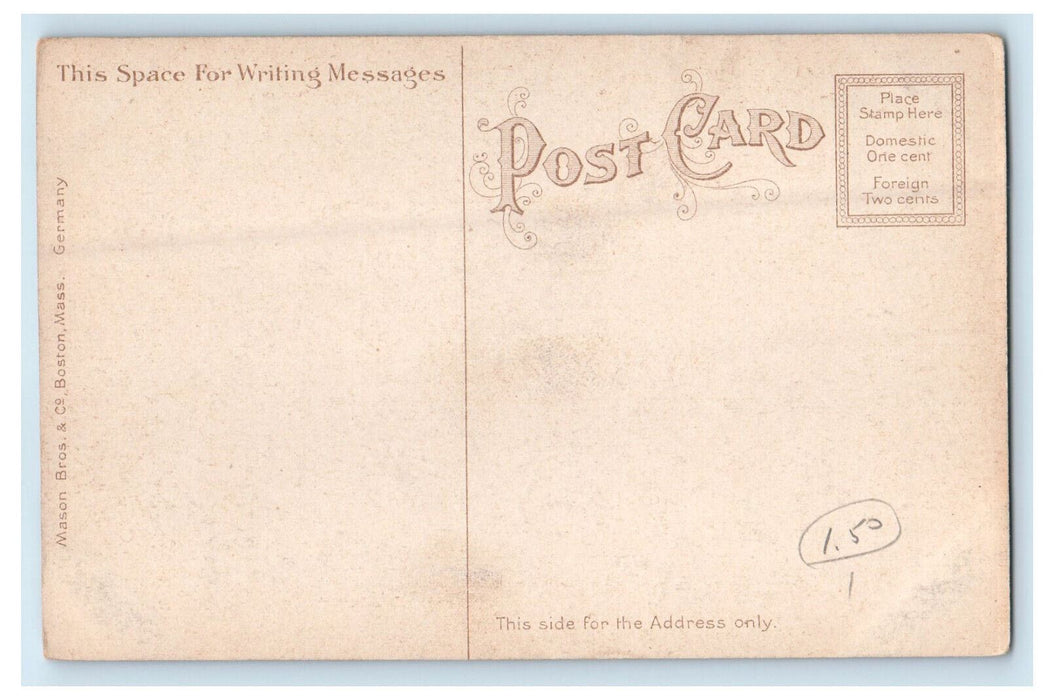 c1910 High School, South Boston Massachusetts MA Unposted Antique Postcard