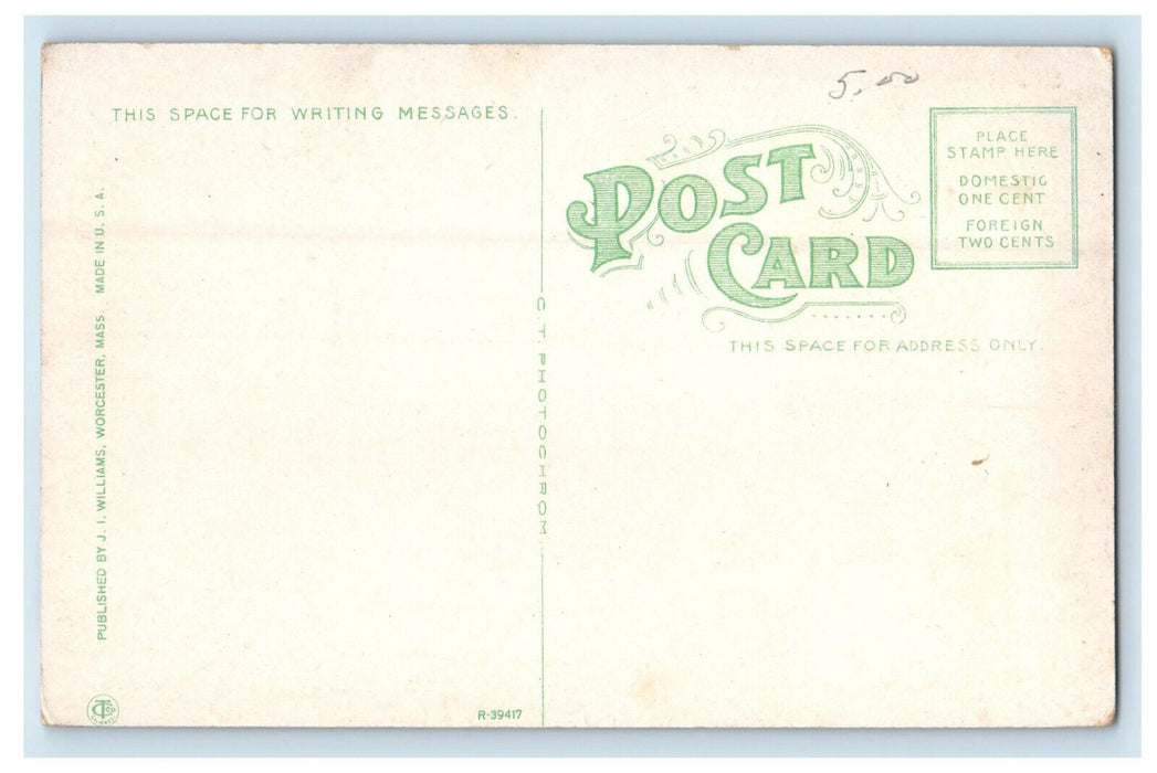 c1920s New Notre Dame Catholic Church Southbridge, Massachusetts MA Postcard