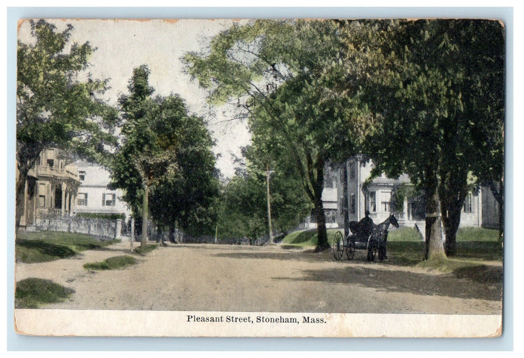 1913 Pleasant Street, Stoneham Massachusetts MA Posted Antique Postcard