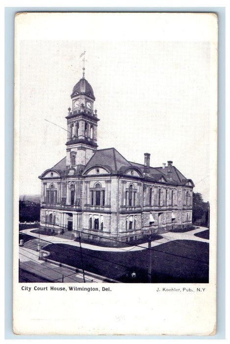 c1905 City Court House, Wilmington Delaware DE Unposted Postcard