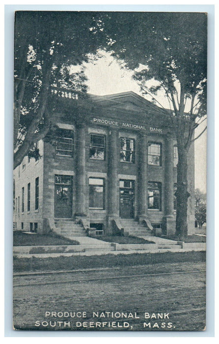 c1910 Produce National Bank South Deerfield Massachusetts MA Postcard