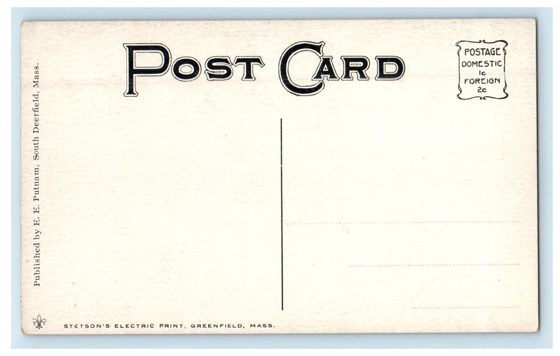 c1910 Produce National Bank South Deerfield Massachusetts MA Postcard