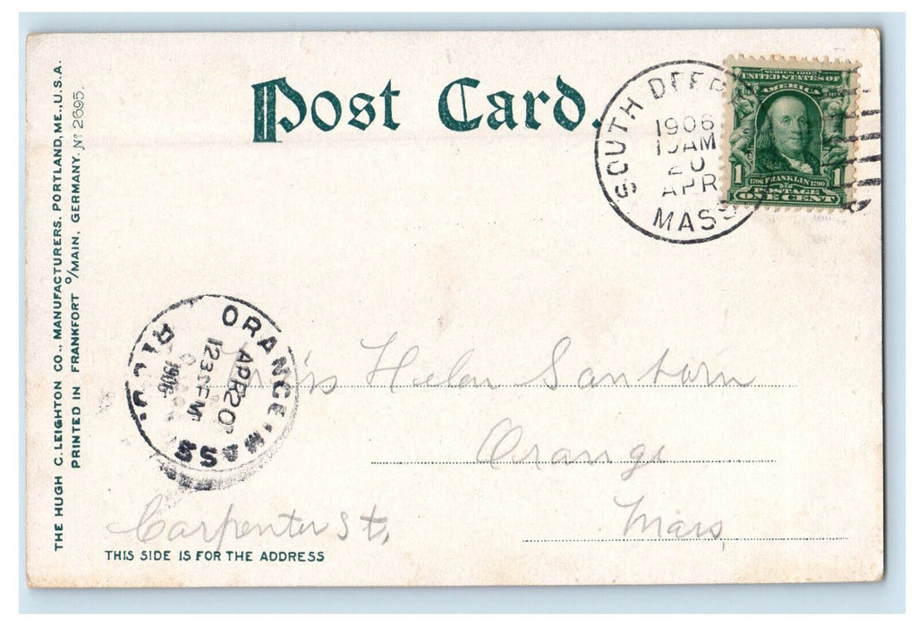 1906 Mt. Sugarloaf Road View, South Deerfield Massachusetts MA Postcard