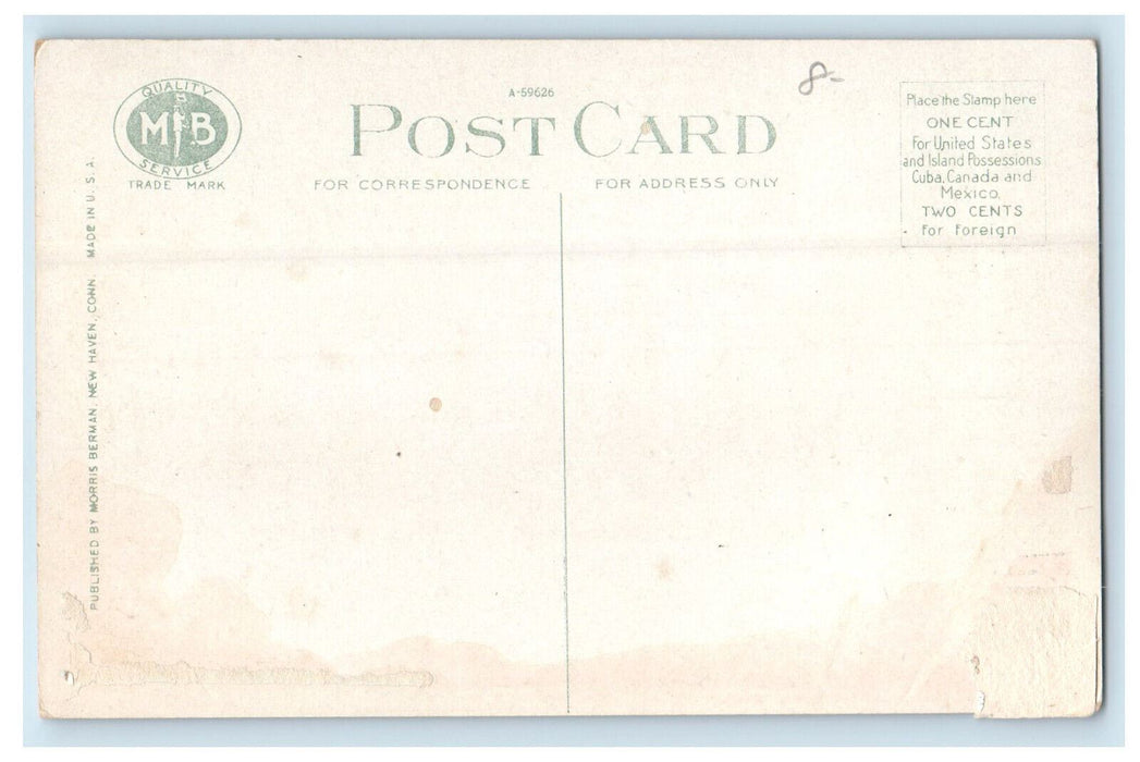 c1920s Main Street, Southbridge, Massachusetts MA Antique Unposted Postcard