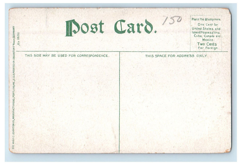 c1910 Old Bartlett House, South Deerfield Massachusetts MA Postcard