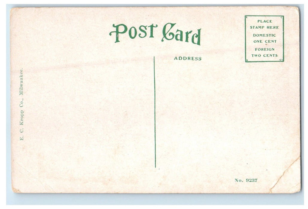 c1920s Grand Detour Plow Company Dixon Illinois IL EC Kropp Co. Postcard