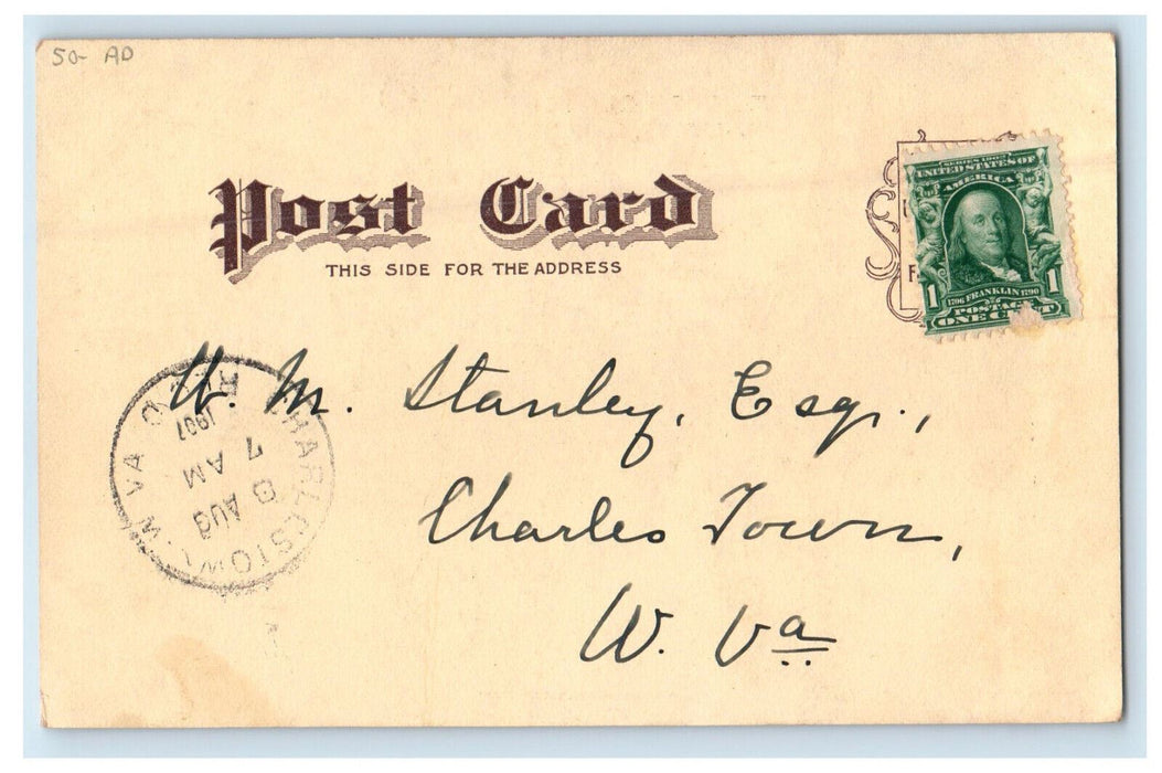 1907 Berryville Horse Show Entries Close Advertising Charlestown WV Postcard