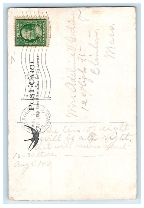 1910 On The Road to Middlesex Falls, Stoneham Massachusetts MA Postcard