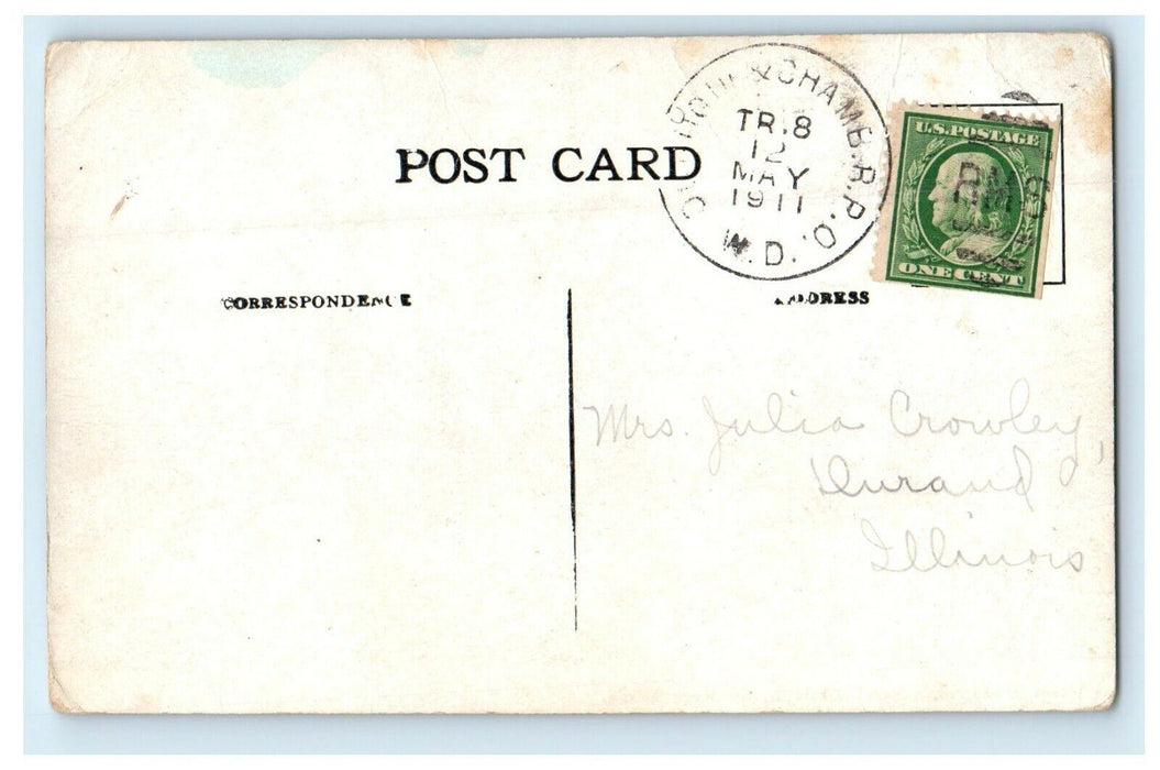 1911 First Congregational Church, Spencer Iowa IA RPO Antique Postcard