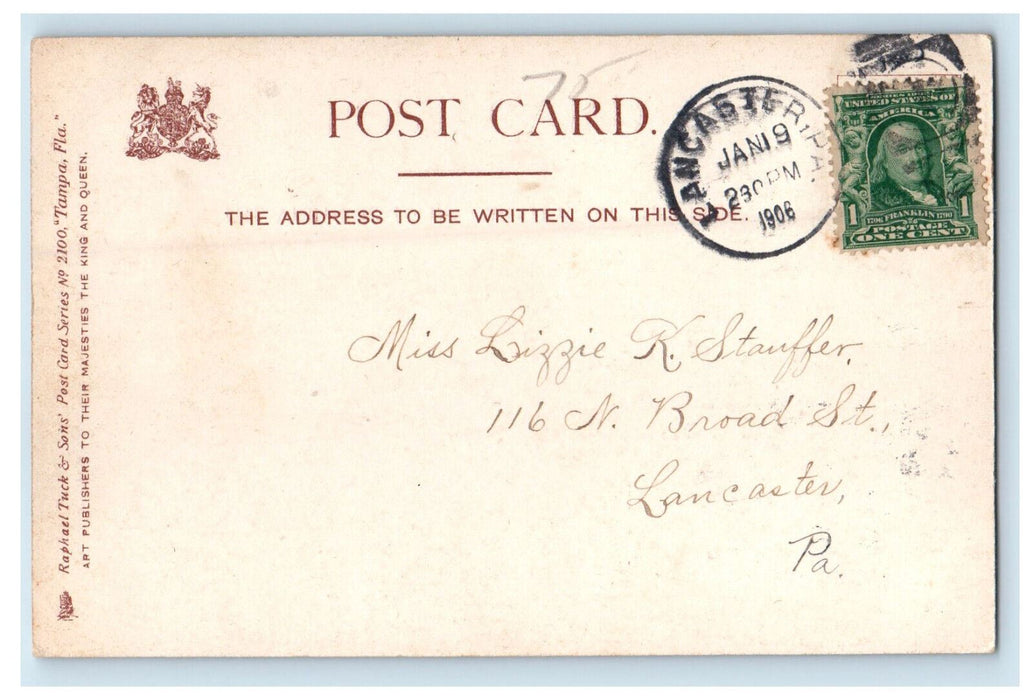 1906 Model Cigar Factory Tampa Florida FL Tuck Posted Antique Postcard