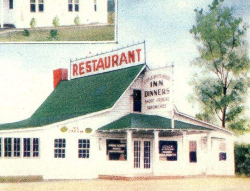 c1950's Little White House Inn Restaurant Hwy No. 1 Alexandria Virginia Postcard