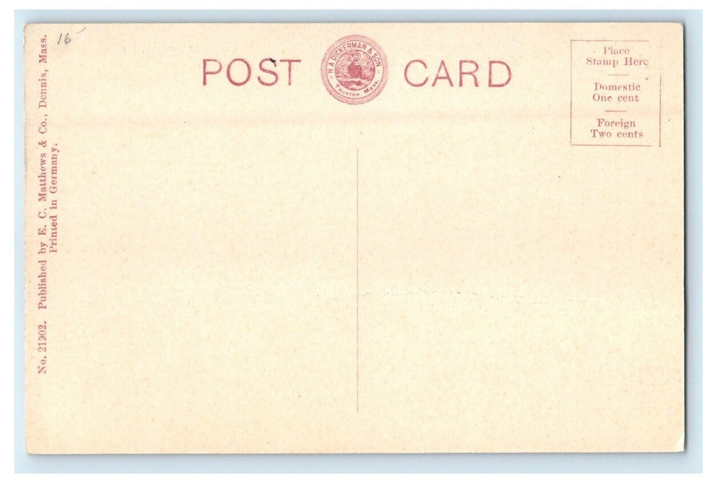 c1910 Post Office Dirt Rock Scene Street Dennis Massachusetts MA Postcard