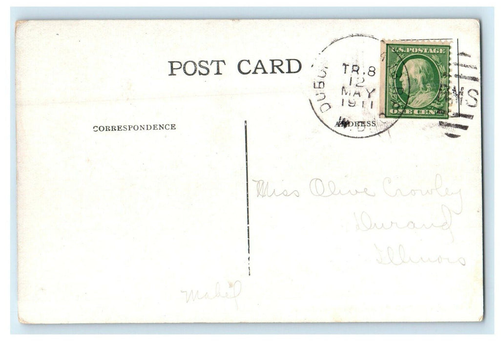 1911 Scene on Little Sioux Spencer, Iowa IA Unposted Postcard