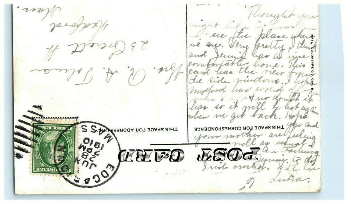 1910 Harbor at Edgartown Massachusetts MA Antique Posted Postcard