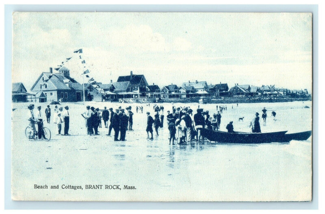 1909 Beach And Cottages Brant Rock Massachusetts MA Antique Postcard