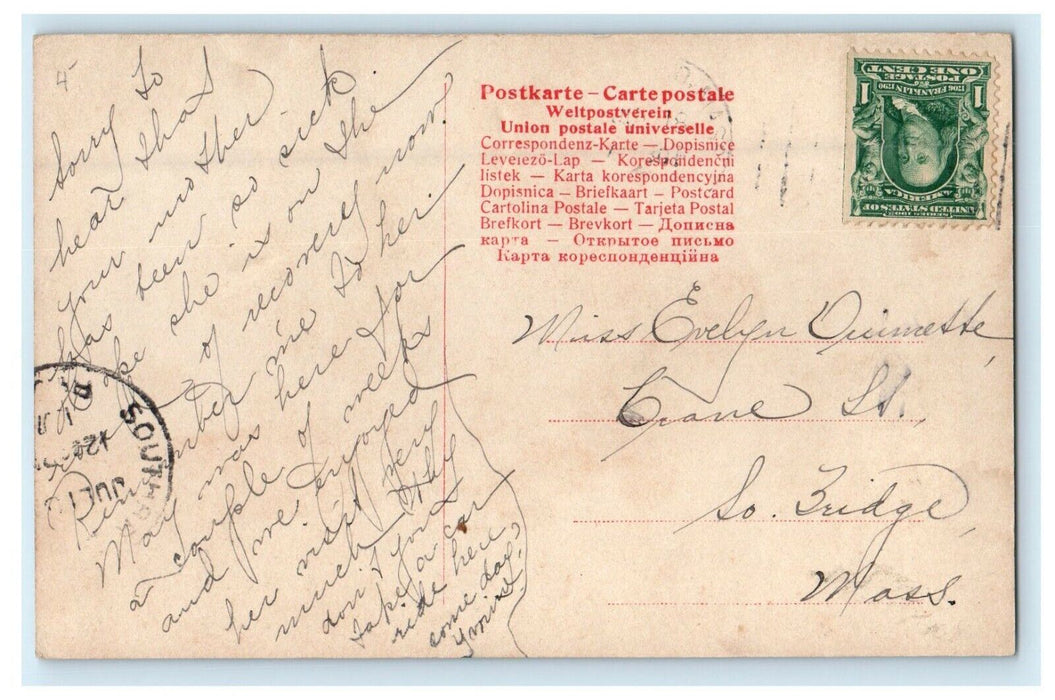 c1910 Old Cabin House Southbridge Massachusetts MA Antique RPPC Postcard