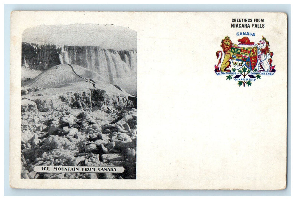 c1905s Ice Mountain Greetings from Niagara Falls Canada CA SMC Unposted Postcard