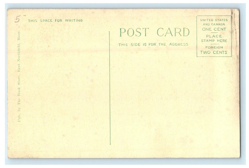 1910 Russell Sage Chapel, East Northfield, Massachusetts MA Antique Postcard