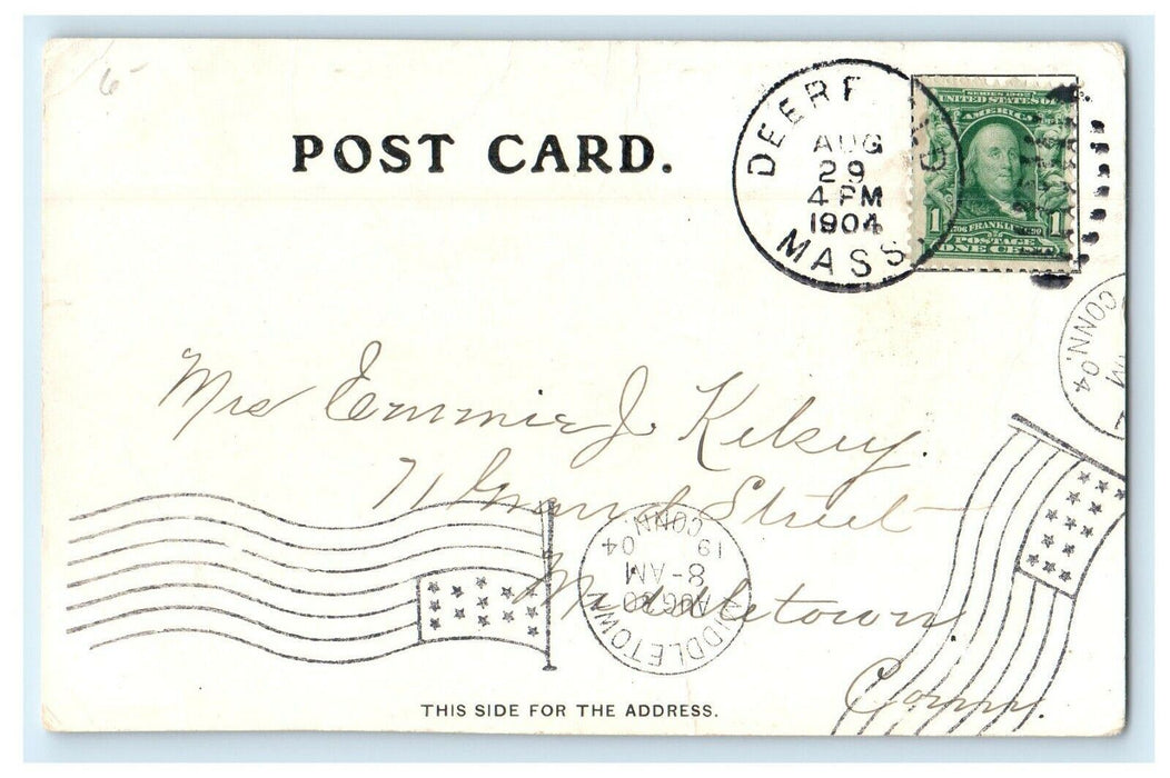 1904 The Old Academy Memorial Hall Deerfield Massachusetts MA Antique Postcard