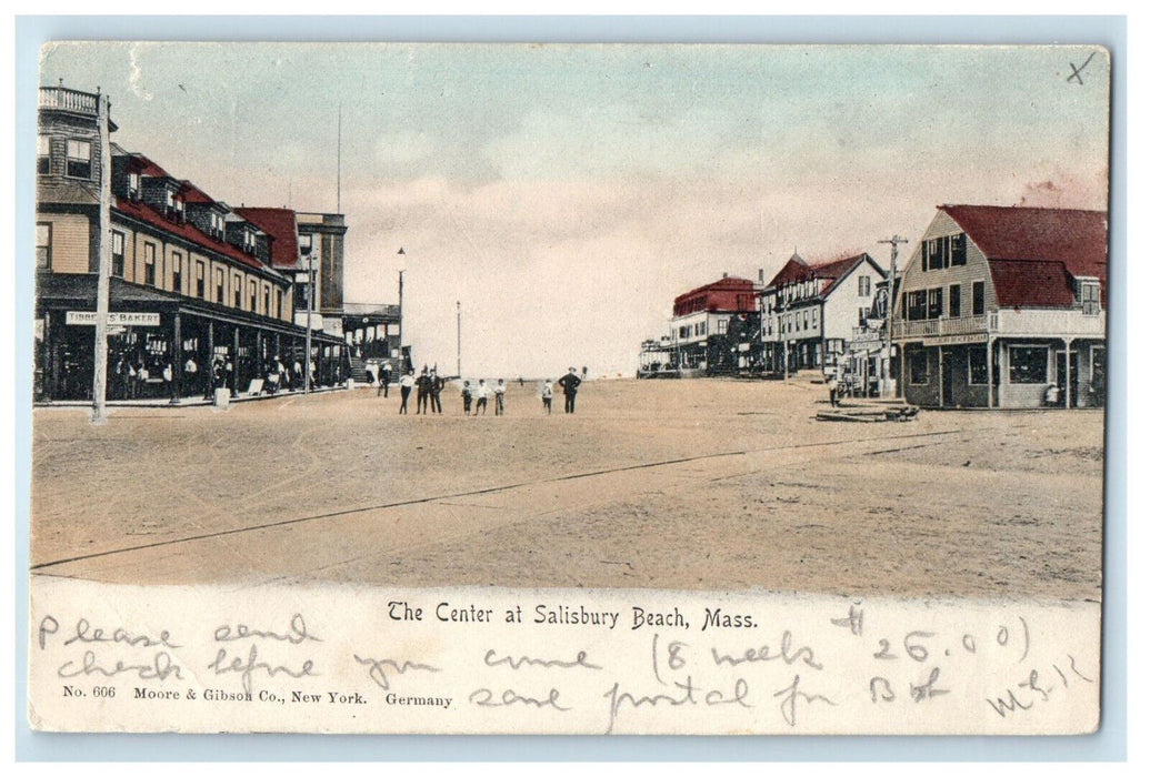 1906 The Center at Salisbury Beach Massachusetts MA Cushing MA Posted Postcard