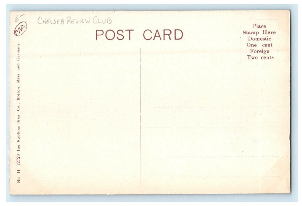 c1910 Review Club House Street View Chelsea Massachusetts MA Antique Postcard