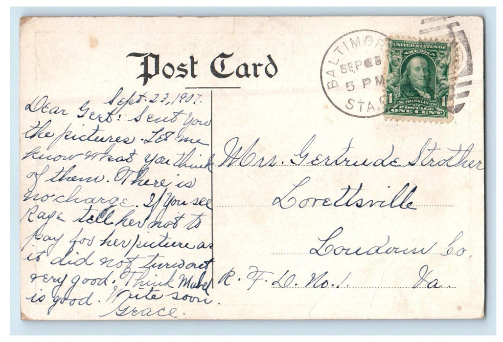 1907 Big Key to Baltimore, Old Home Week Baltimore Maryland MD Postcard