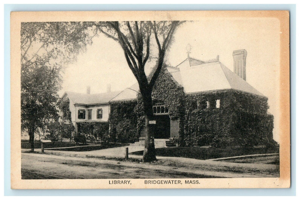 c1905 Library Bridgewater Massachusetts MA Unposted Antique Postcard