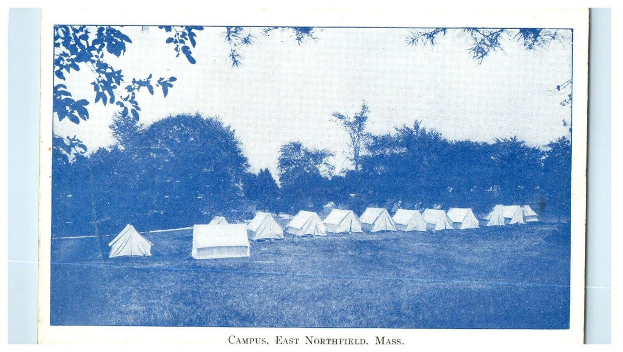 1907 Tents on the Campus, East Northfield Massachusetts MA Postcard