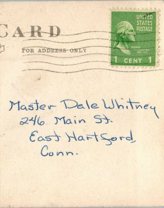 1948 Hockanum Methodist Church Connecticut CT Advertising Posted Postcard