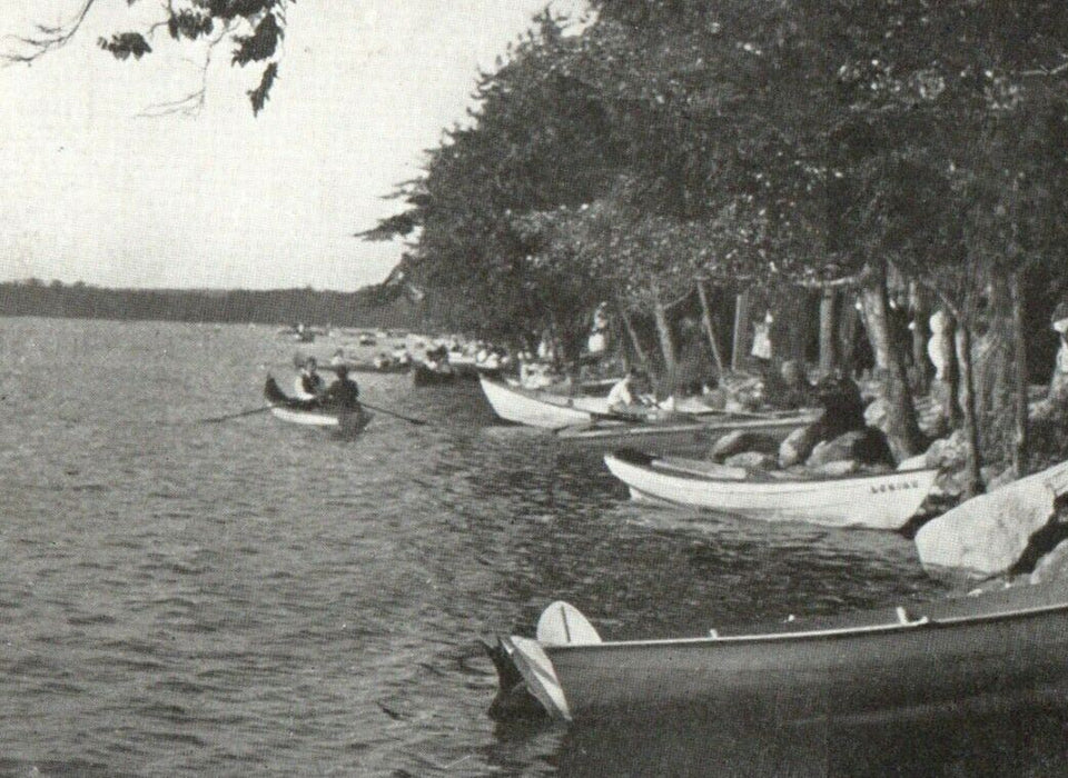 c1905 Along The Shore Canobie Lake Park New Hampshire NH Antique Postcard