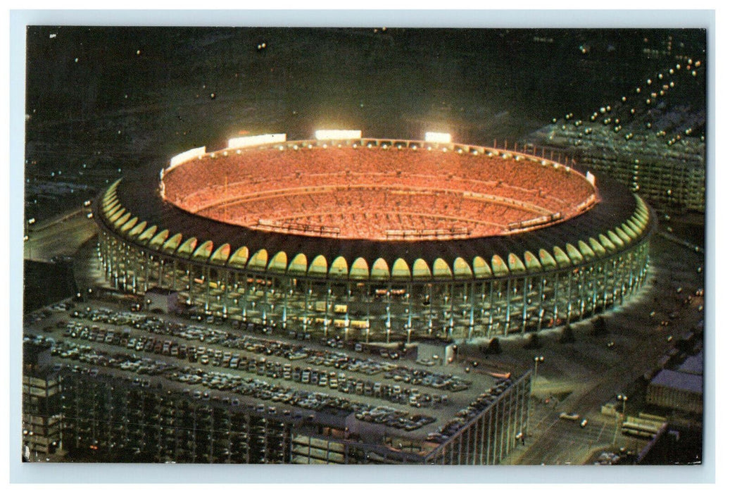 c1960s Busch Stadium from Gateway Arch St. Louis Missouri MO Unposted Postcard