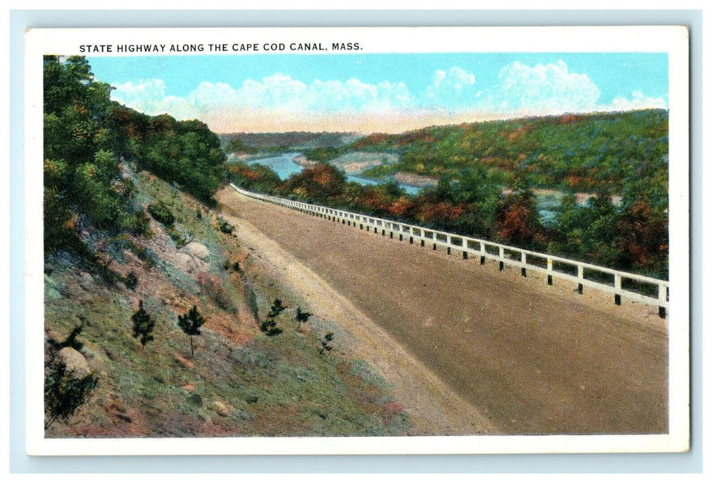 View Of State Highway Bridge Along Cape Cod Canal Massachusetts MA Postcard
