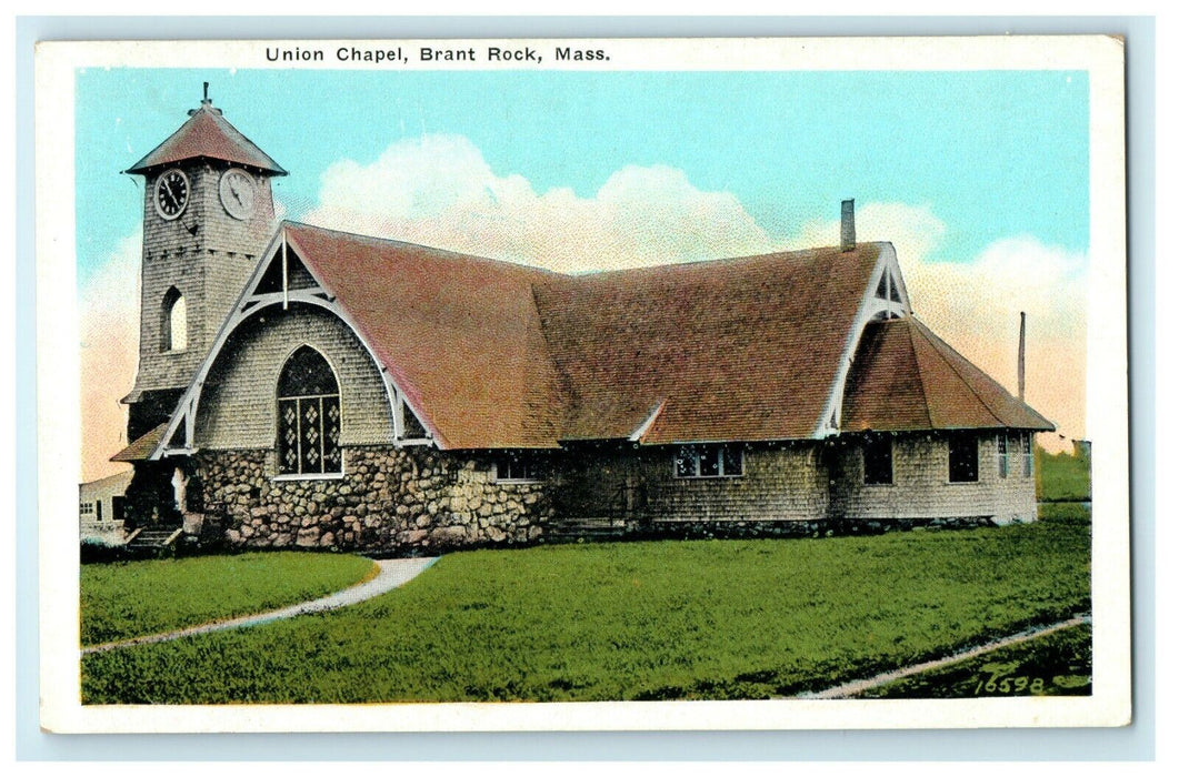 View Of Union Chapel Driveway Brant Rock Massachusetts MA Unposted Postcard