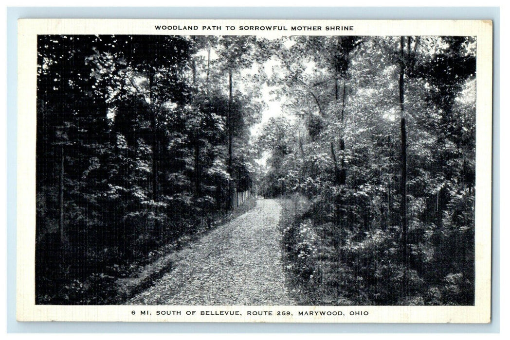 1911 South of Bellevue, Route 269, Marywood, Ohio OH Antique Postcard