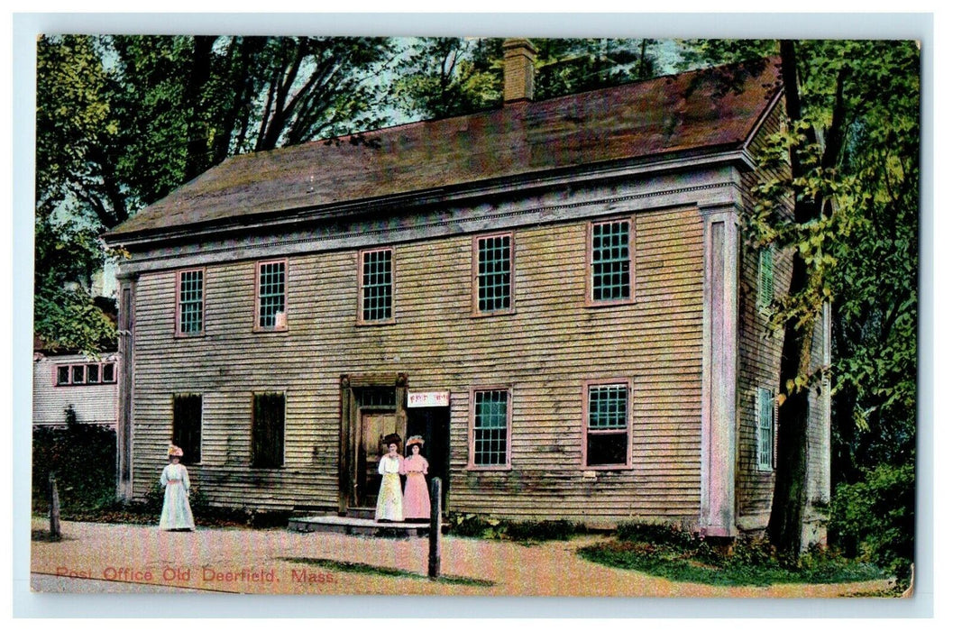 c1905 View Of Old Post Office Deerfield Massachusetts MA Antique Postcard