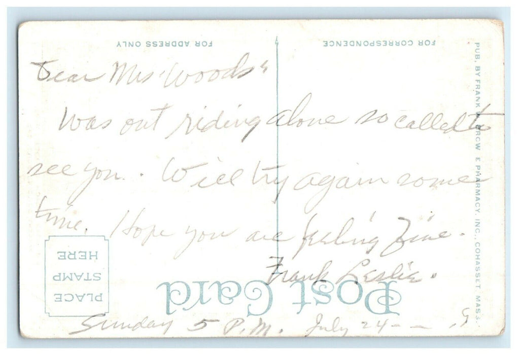 c1910 Unitarian Church Present Building Cohasset Massachusetts MA Postcard