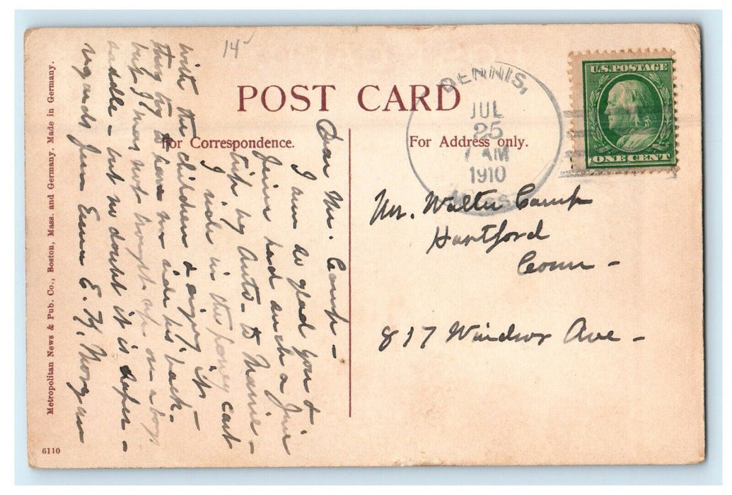 1910 Marines Surf Boat Drill Dennis Massachusetts MA Antique Postcard
