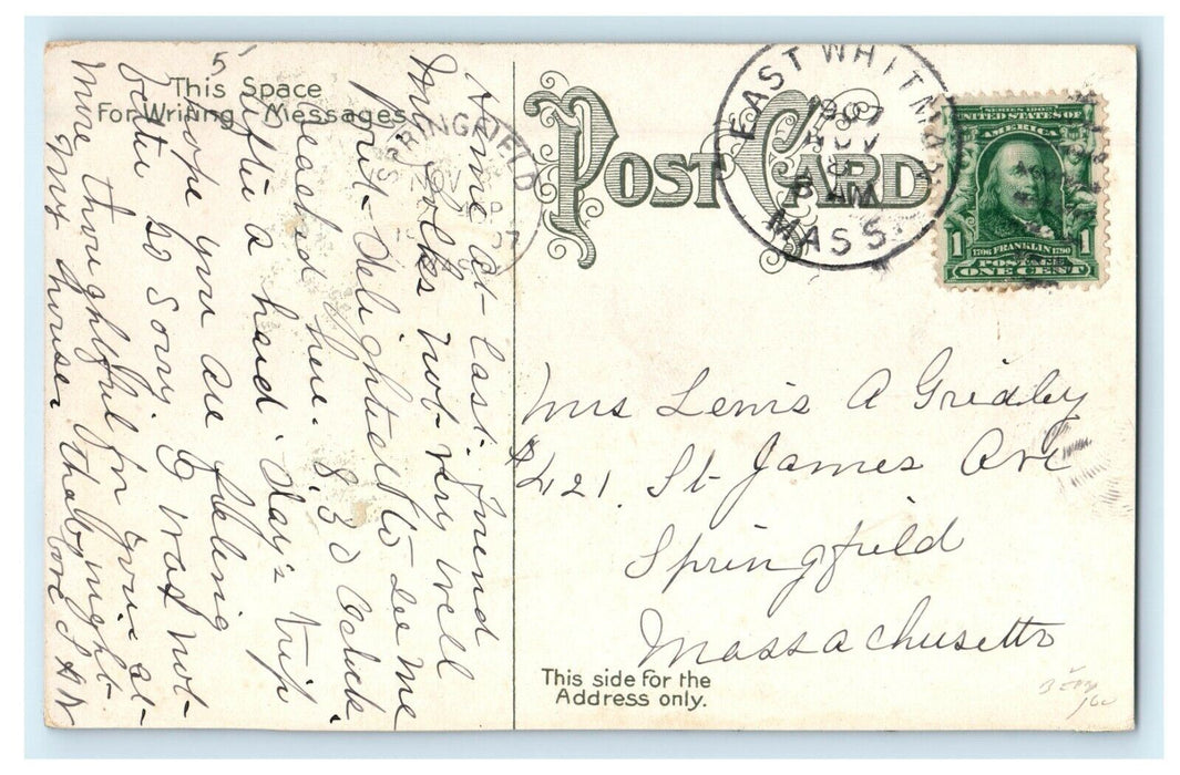 1907 Normal School Main Building Bridgewater Massachusetts MA Antique Postcard