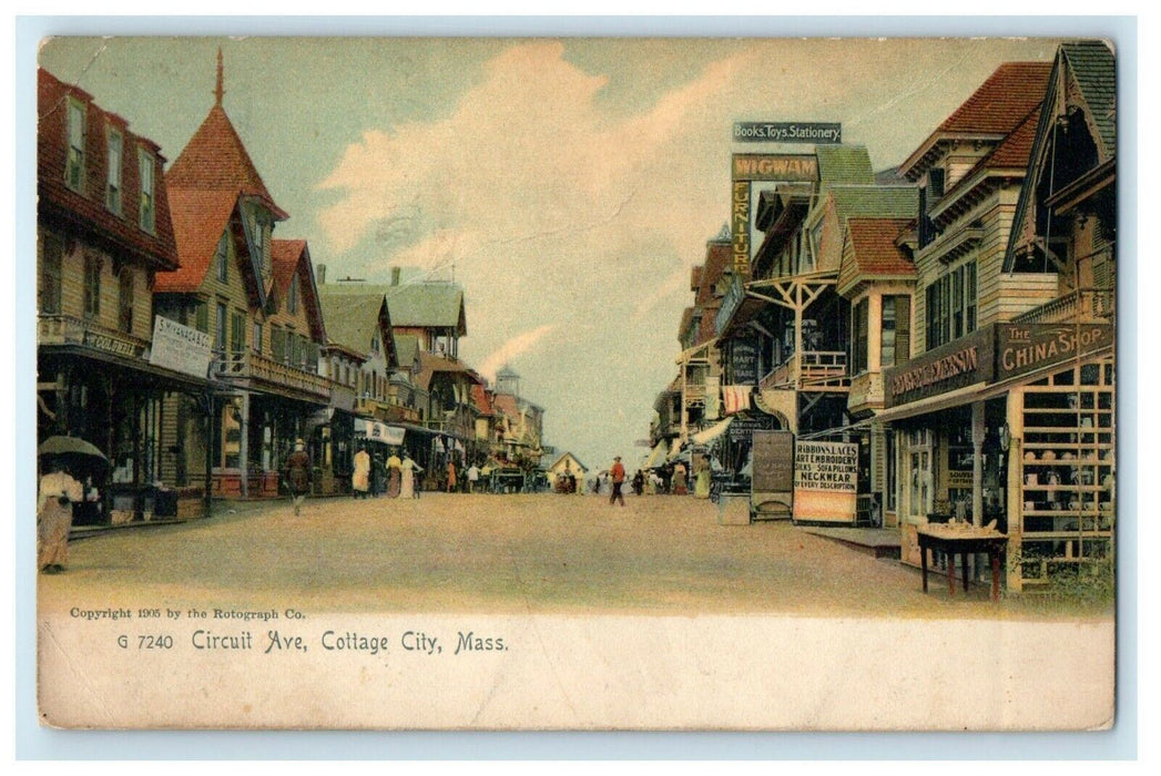 1910 Circuit Avenue Cottage City Massachusetts MA Rotograph Antique Postcard