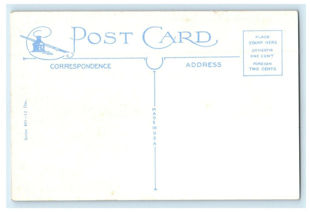 c1920's An Eventide Sail Boat Surf Beach View Momauguin Connecticut CT Postcard