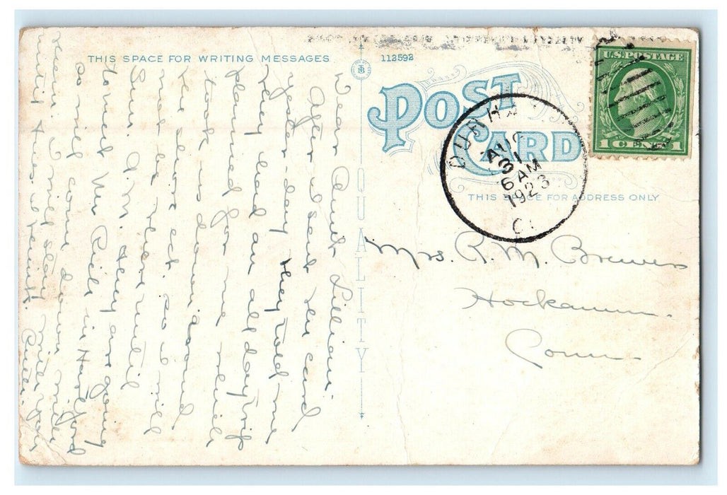 1923 East Hall Wesleyan University Middletown Connecticut CT Vintage Postcard