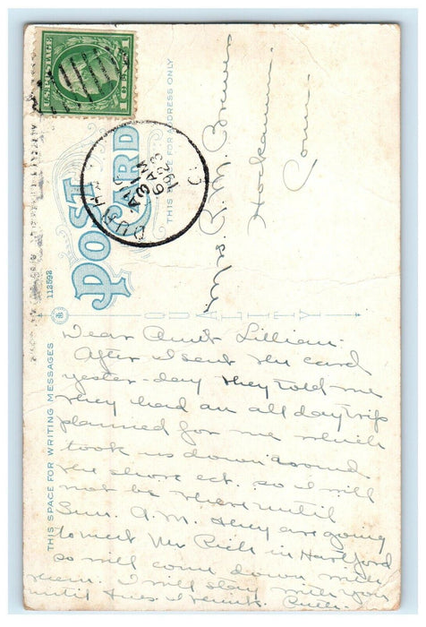 1923 East Hall Wesleyan University Middletown Connecticut CT Vintage Postcard
